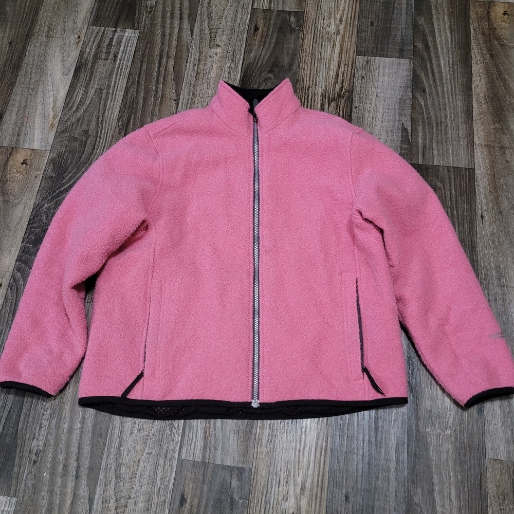 Woolrich TechnoWool Full-Zip Jacket Desert Rose Womens L Pockets Wool Pink